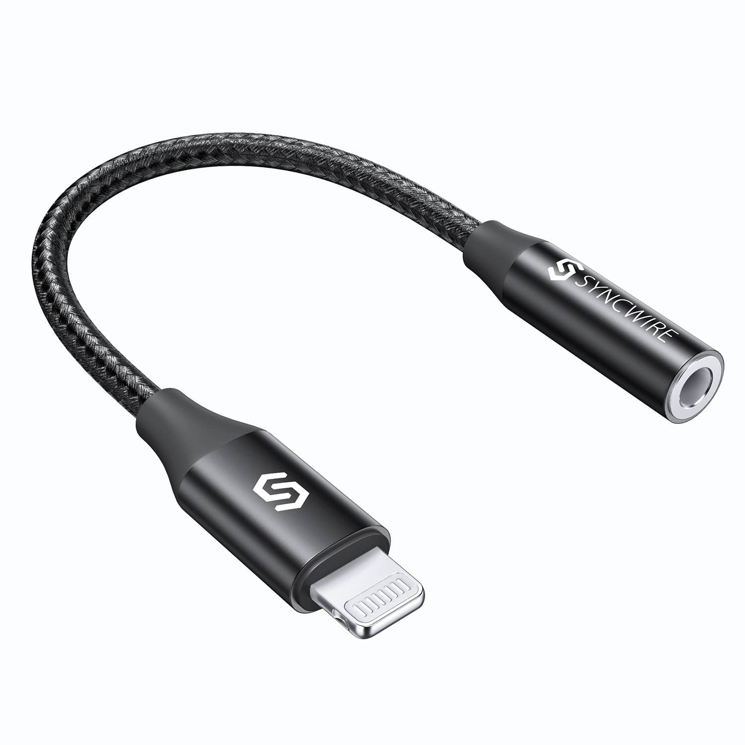 Syncwire Lightning to 3.5mm Headphone Jack Adapter Black - Syncwire