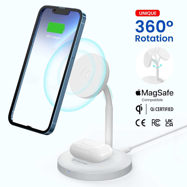 Mag360 2-in-1 Wireless Charging Stand