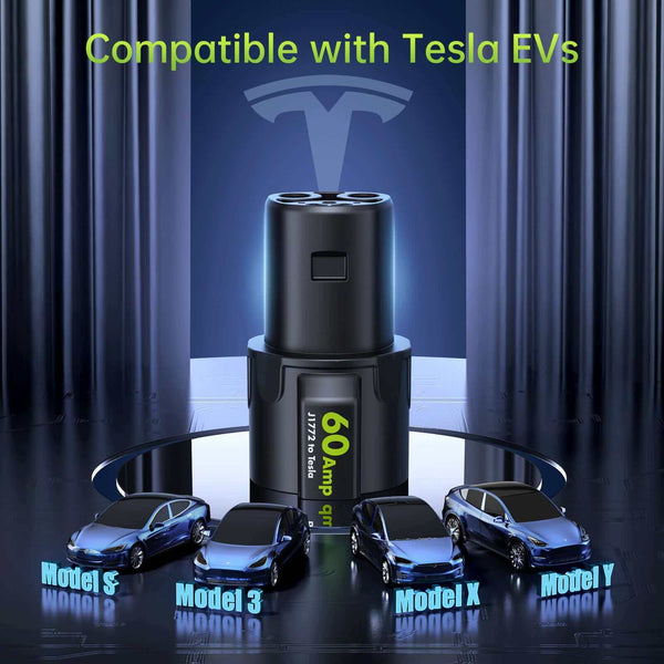 EV Charging Adapter (J1772 to Tesla), 60A/250V AC