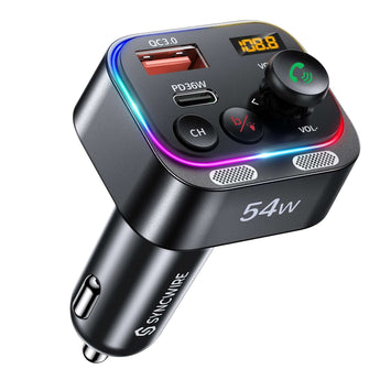 how does a cigarette lighter bluetooth adapter work WYYHAA Car Radio Adapter, 7 Color LED Backlit, Hands-Free Calling, Bluetooth 5.0, USB & TF Card Play, Dual Car Charger, Multiple Colors : Electronics 54W Bluetooth 5.3|5.4 FM Transmitter