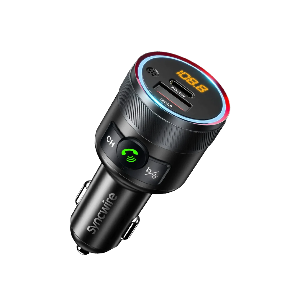 38 | 48W Bluetooth 5.1 | 5.3 FM Transmitter for Car Fast Charging