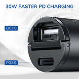 60W-USB-Car-Charger- Adapter-[PD-30W-&-QC-30W]- Fast- Charging