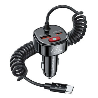 66W Car Charger with Switch Fast Efficient Charging