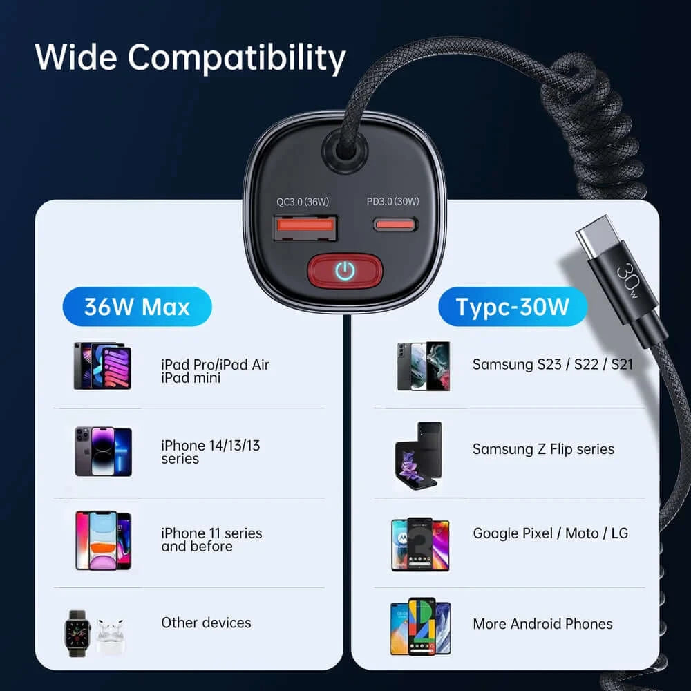 usb cigarette lighter LISEN 12.7 x 8.1 x 2.2 cm USB C 90W Car Charger Black usb cigarette lighter LISEN 12.7 x 8.1 x 2.2 cm USB C 90W Car Charger Black