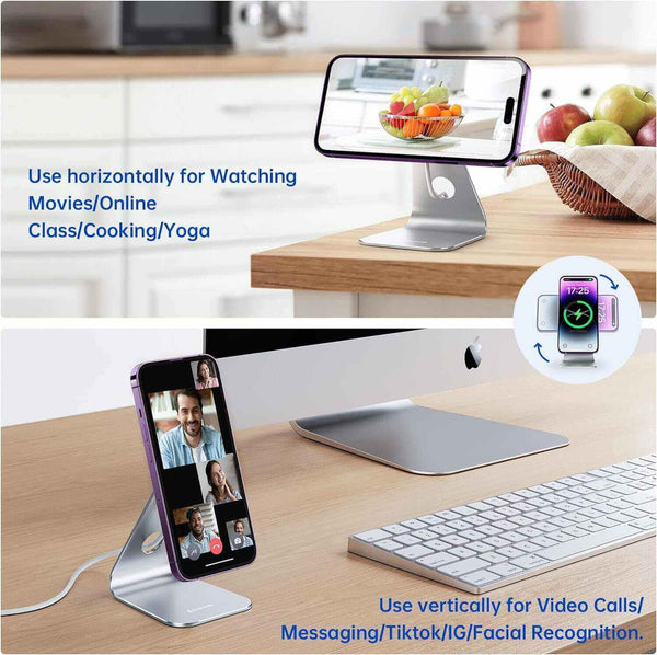 Magnetic Wireless Charging Stand Compatible With MagSafe Cases