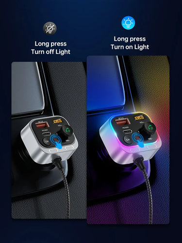 Syncwire Bluetooth Car Adapter - FM Transmitter With PD 20W & QC 3.0 Charging, Hands-Free Calling