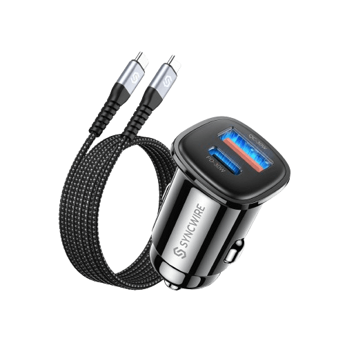 Bluetooth 5.1 FM Transmitter 38W - Fast Car Charging - Syncwire