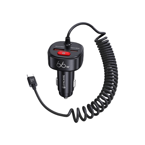 Bluetooth 5.3 FM Transmitter 48W - Efficient Car Charging - Syncwire