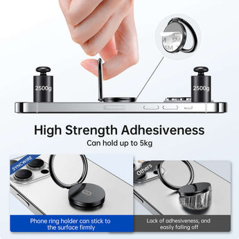 thumbnail image 2 of Universal Magnetic Phone Ring Holder – MagSafe Compatible Phone Grip Stand 2 of 4