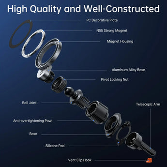 Hold Series Magnetic Car Phone Mount Long Arm Car Air Vent Version
