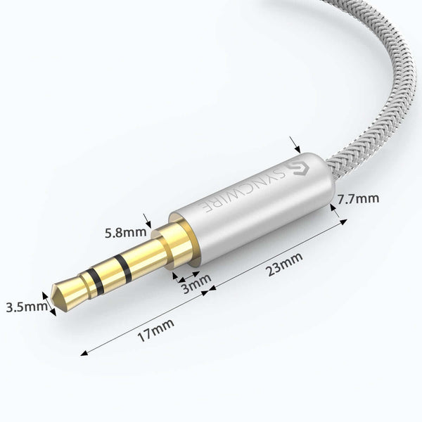 Nylon-Braided 3.5mm Audio Cable Y Splitter
