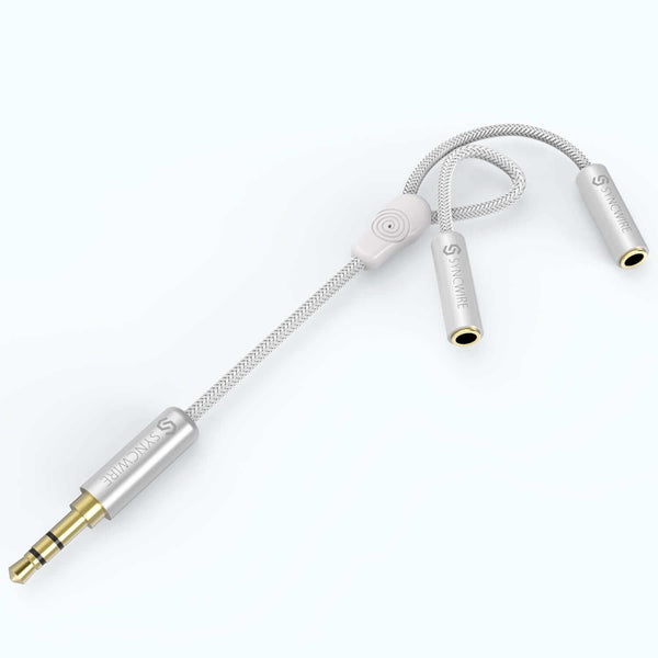 Nylon-Braided 3.5mm Audio Cable Y Splitter
